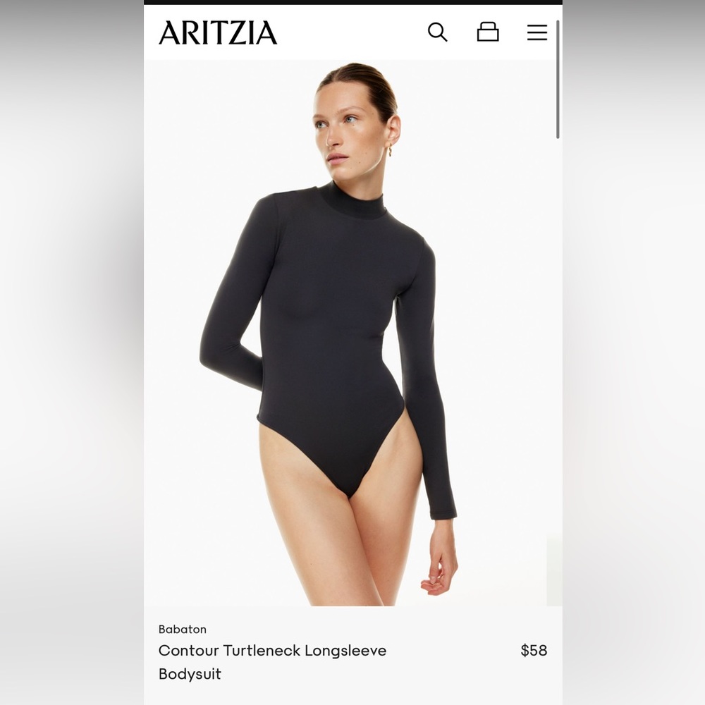 Aritzia Contour Turtleneck Longsleeve Bodysuit